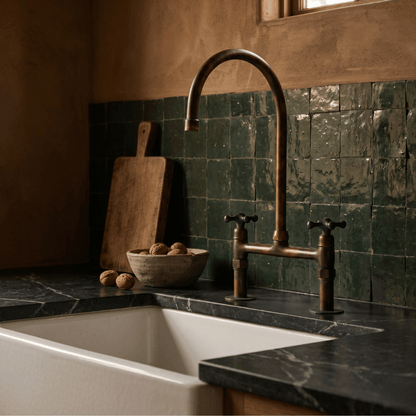 Heritage Living Brass Bridge Faucet | Signature Living Finishes