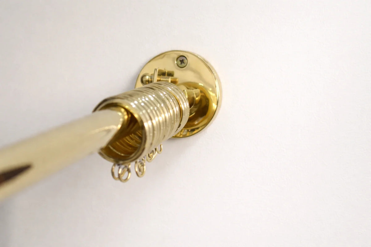 Unlacquered Brass Inside Mount Café Curtain Rod Bracket – Stylish Window Hardware