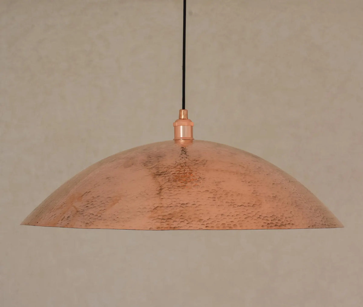 Customizable Large Unlacquered Copper Pendant Light, Ceiling Copper Light Fixture