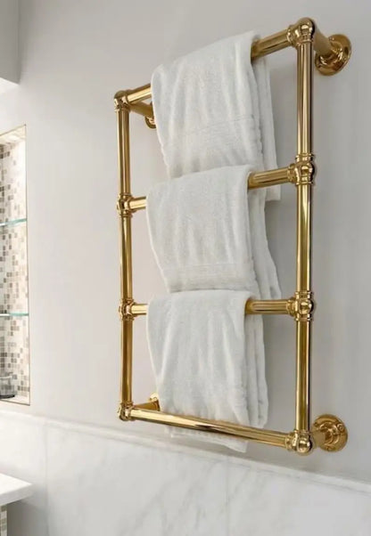 Luxury Unlacquered Brass Wall Mounted Towel Holder