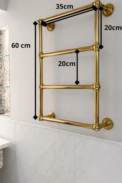Luxury Unlacquered Brass Wall Mounted Towel Holder