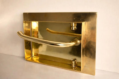 Unlacquered Brass Minimalist Toilet Roll Holder