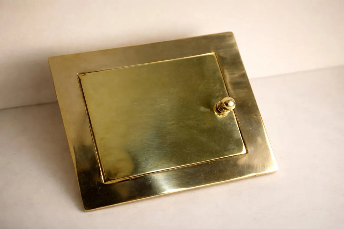Unlacquered Brass Minimalist Toilet Roll Holder