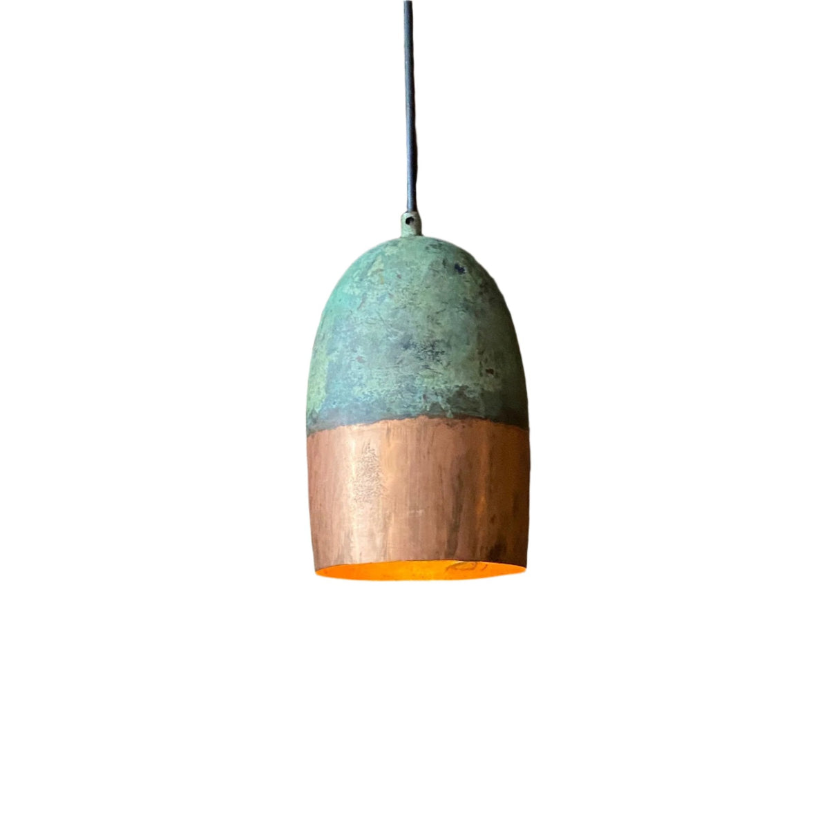 Oxidized Copper Farmhouse Light Fixture, Handmade Copper Ceiling Light