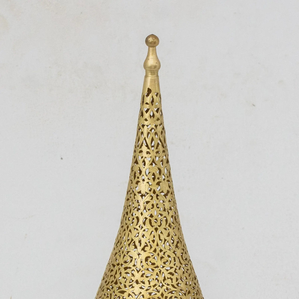 Unlacquered Brass Table Light, Perforated Base Light, Pierced Table Lighting
