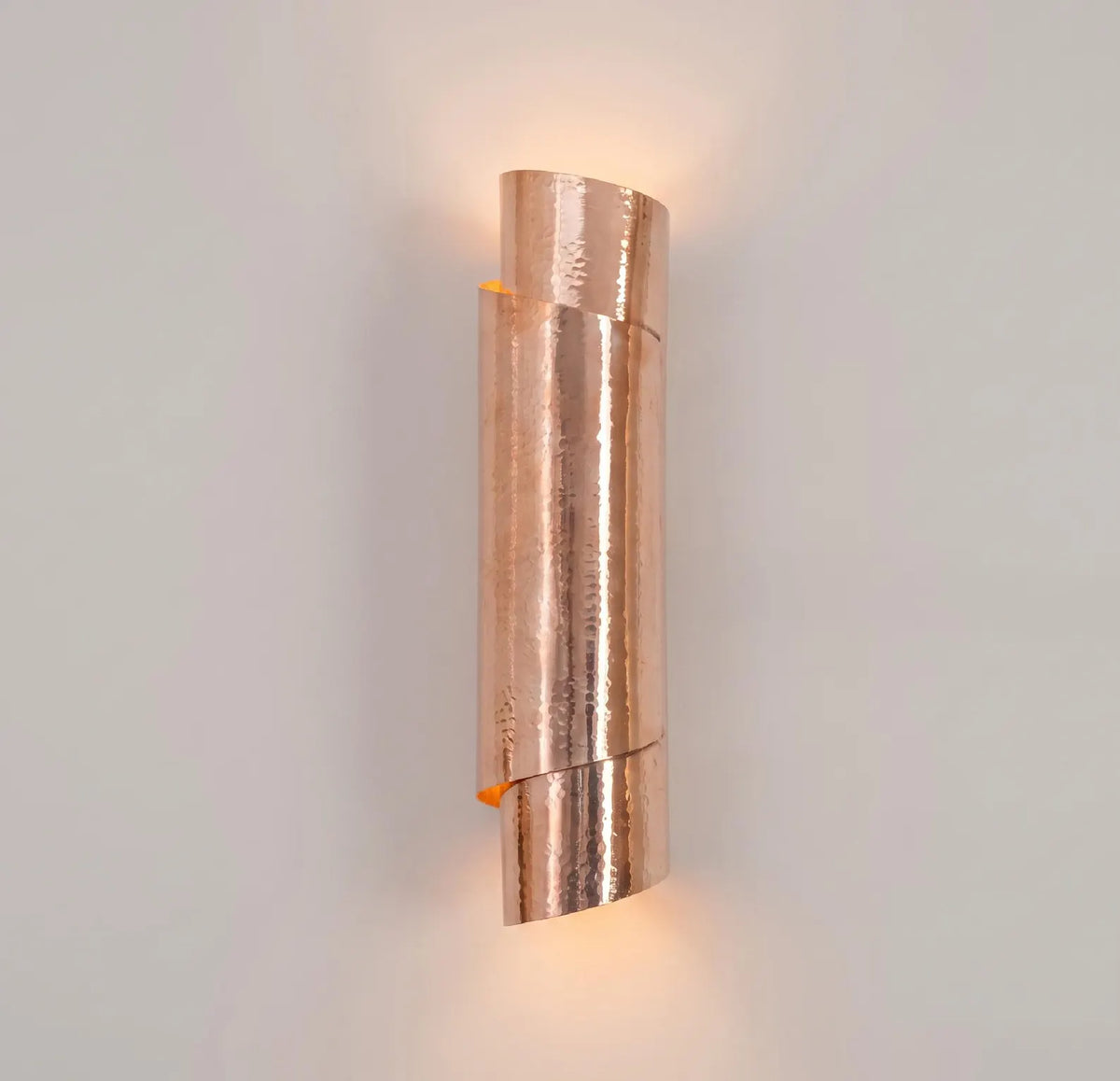 Hammered Copper Wall Sconce, Minimalist Lighting Fixture, Rustic Copper Light