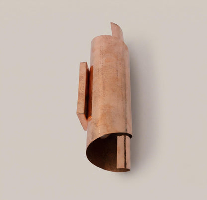 Hammered Copper Wall Sconce, Minimalist Lighting Fixture, Rustic Copper Light