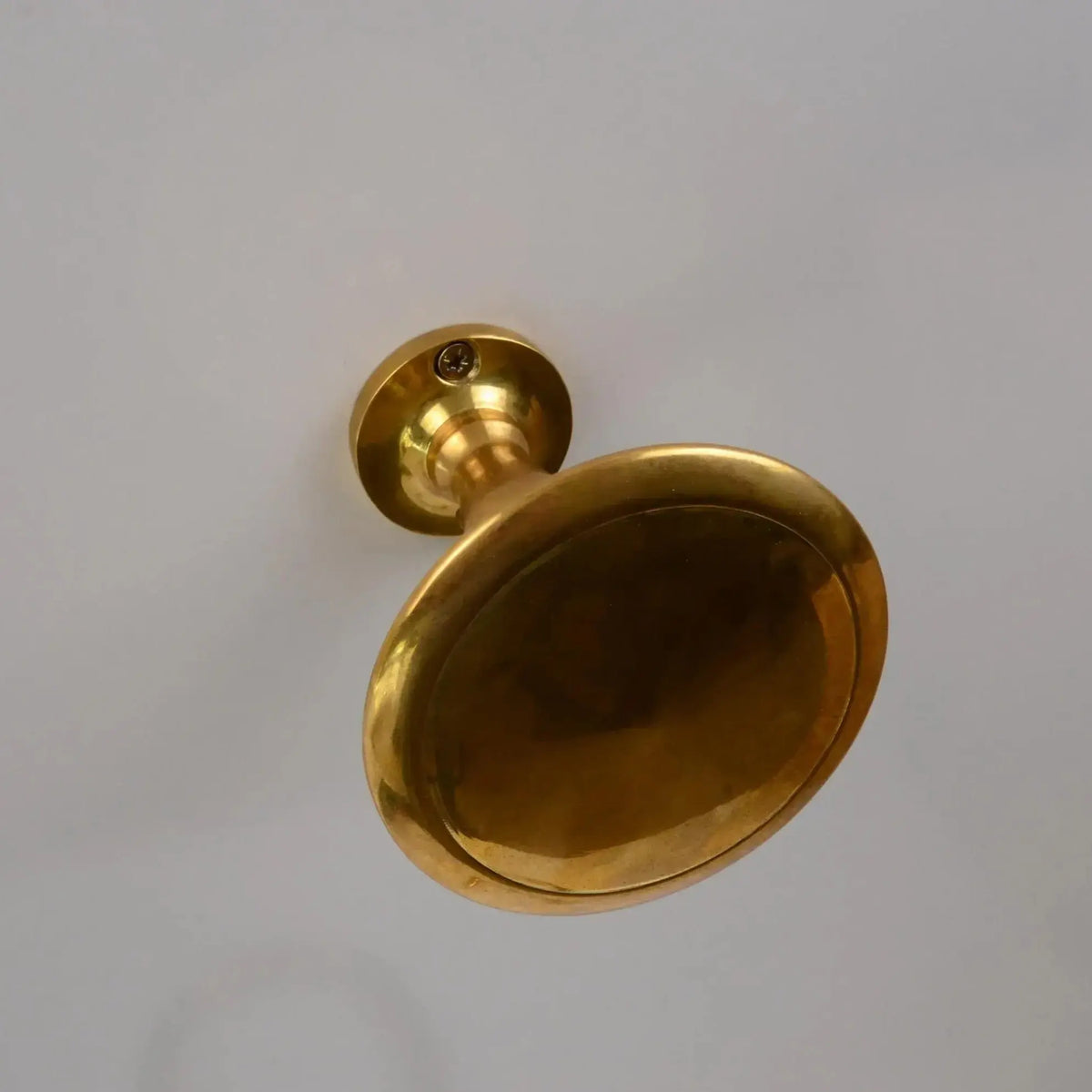 Brass Curtain Tieback, Round Vintage Drapery Holdback , DDP shipping