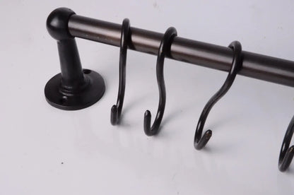 Kitchen Hanging Pot Rack, Nickel Finish, Dark Bronze Finish