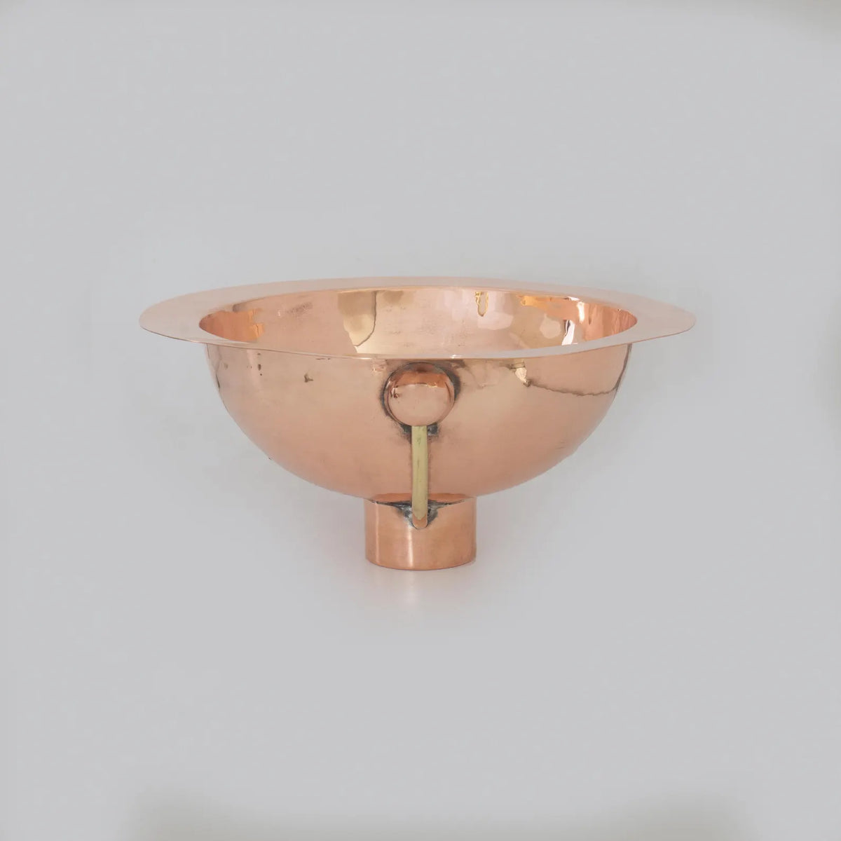Unlacquered Solid Copper Undermount Sink, Round Copper Basin, Copper Bathroom Sink