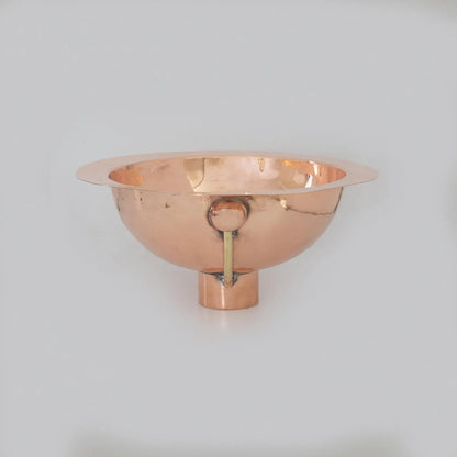 Unlacquered Solid Copper Undermount Sink, Round Copper Basin, Copper Bathroom Sink