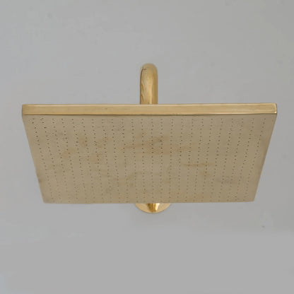 Unlacquered Brass Shower Head, Square Rain Showerhead, Outdoor Indoor Shower