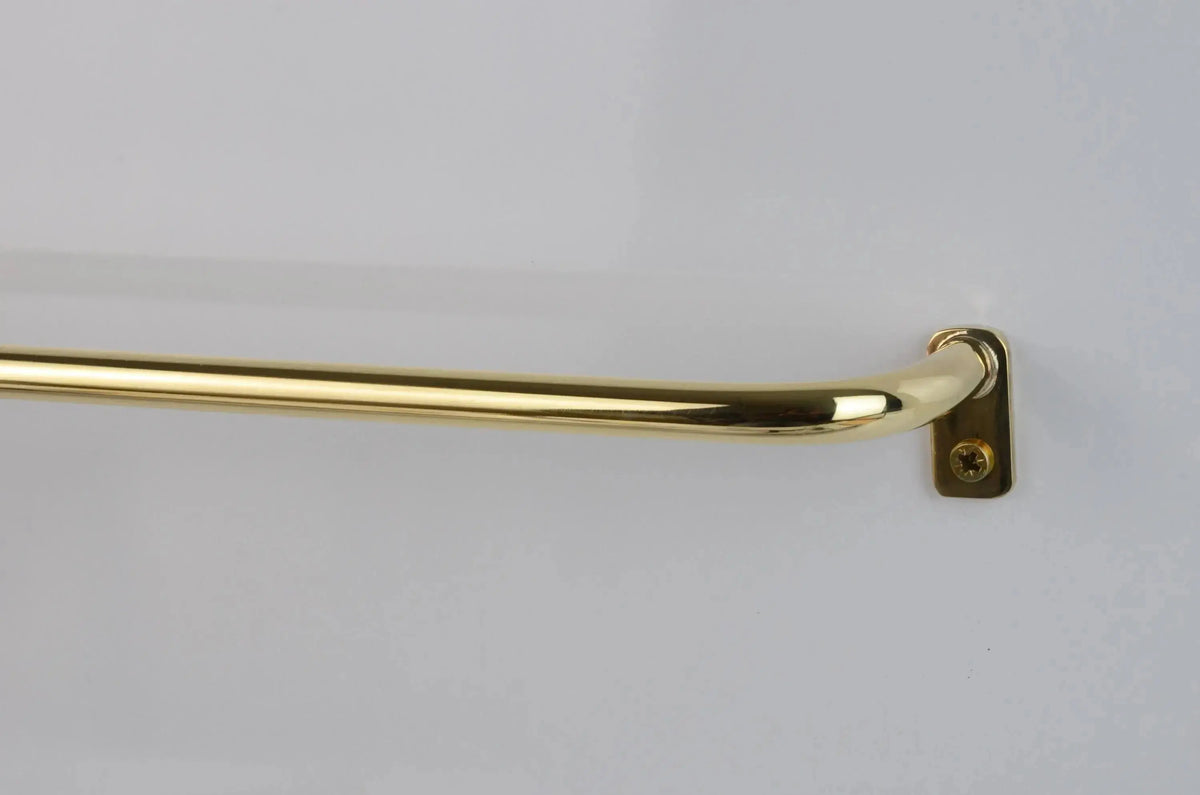 Thin Brass Cafe Curtain Rod, French Return Drapery Pole, DDP shipping