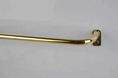 Thin Brass Cafe Curtain Rod, French Return Drapery Pole, DDP shipping