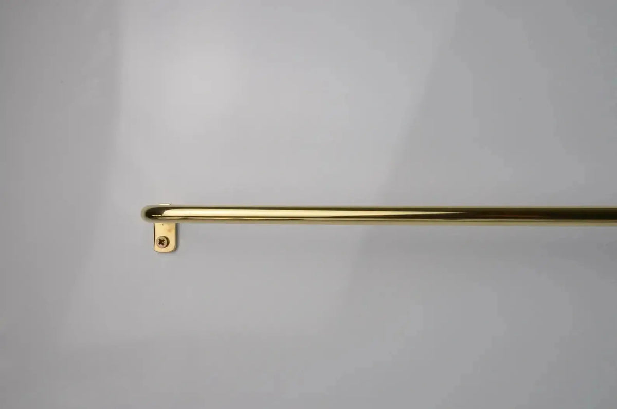 Thin Brass Cafe Curtain Rod, French Return Drapery Pole, DDP shipping