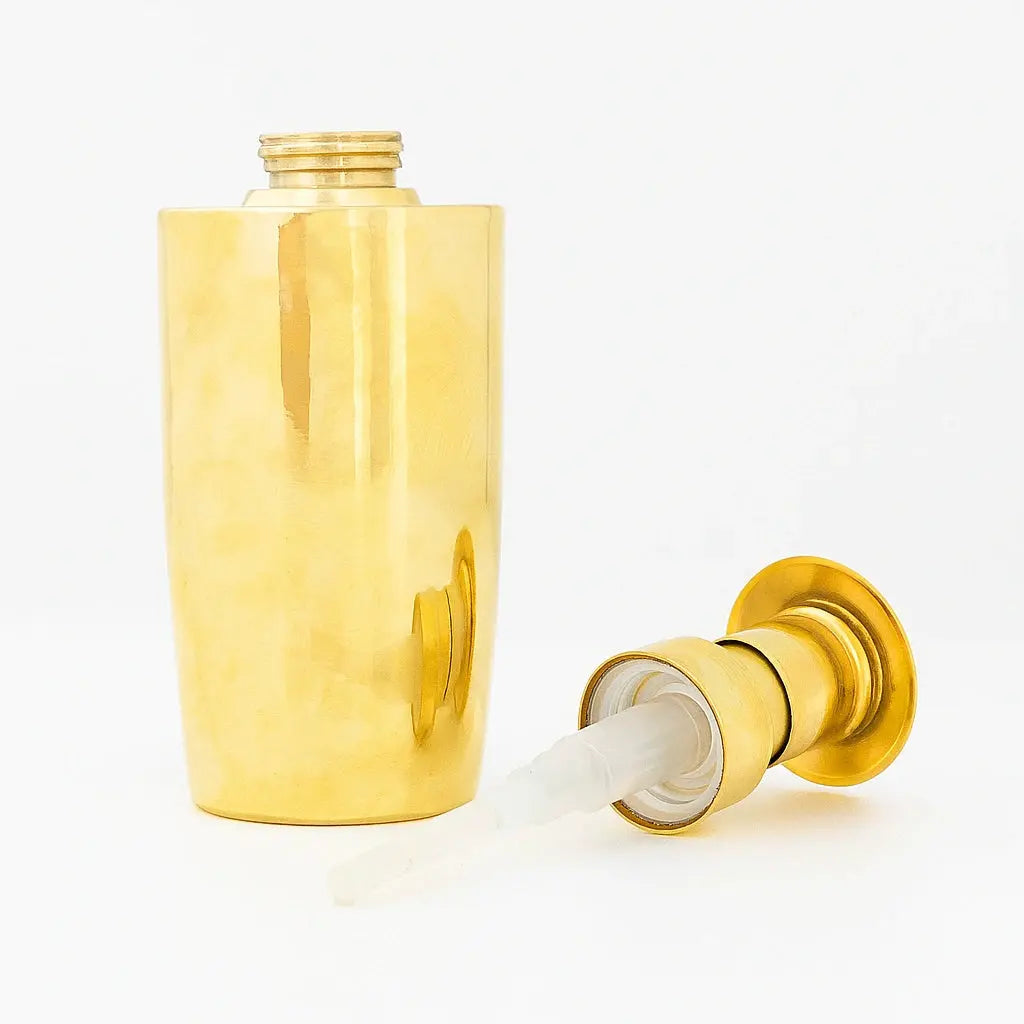 Unlacquered Brass Soap Dispenser, Dispenser Pump