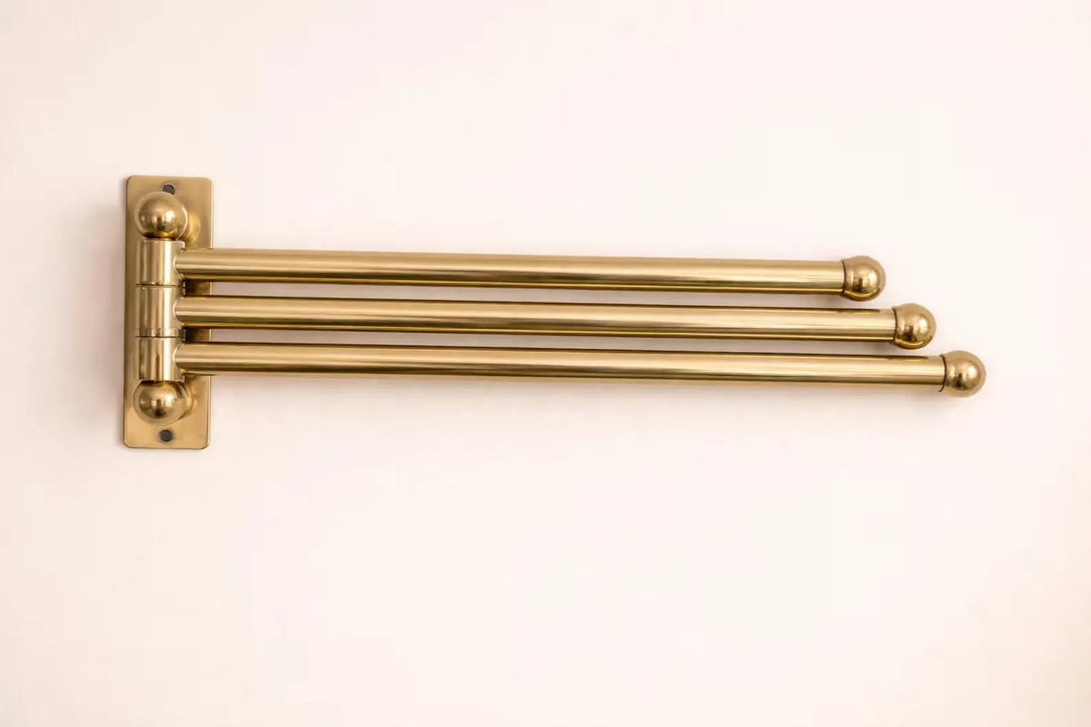 Solid Brass Swing Arm Towel Bar