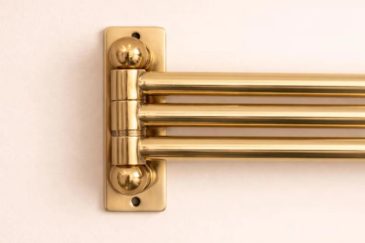 Solid Brass Swing Arm Towel Bar