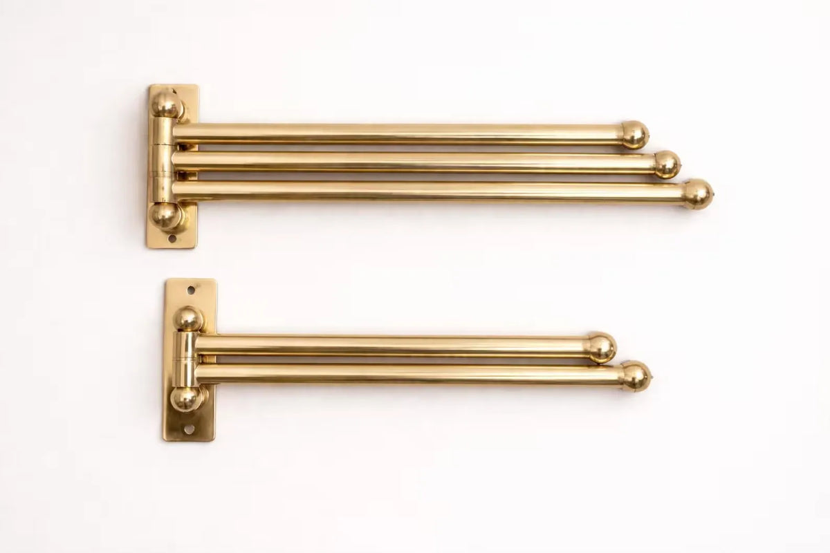 Solid Brass Swing Arm Towel Bar