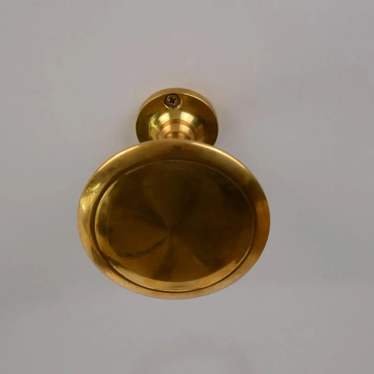 Brass Curtain Tieback, Round Vintage Drapery Holdback , DDP shipping