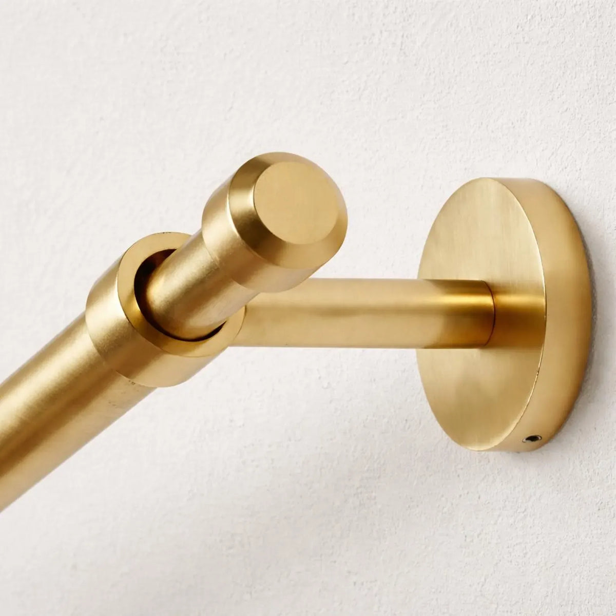 Unlacquered Brass Curtain Rod , Hidden Screw Brackets