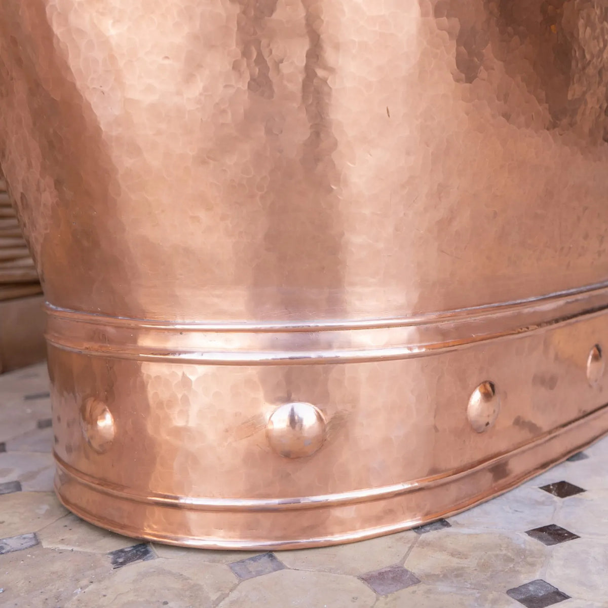 Vintage Handmade Freestanding Solid Copper Bathtub