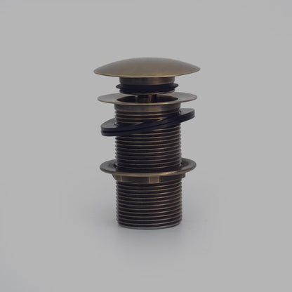 Vintage Brass Push-up Drain, Bathroom Sink Pop-up Button, Sink Basin Stopper Without Overflow