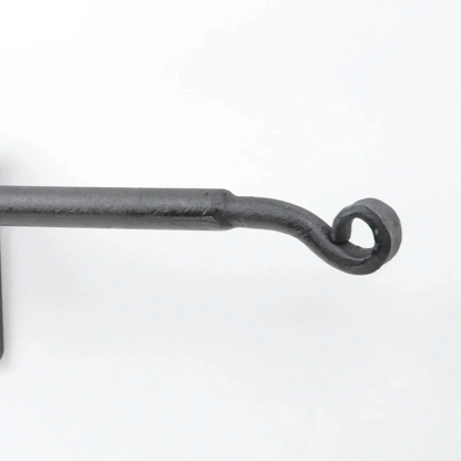 Wrought Iron Curtain Rod With Finials And Wall Supports, Wide Curtain Rods, DDP Express Shipping