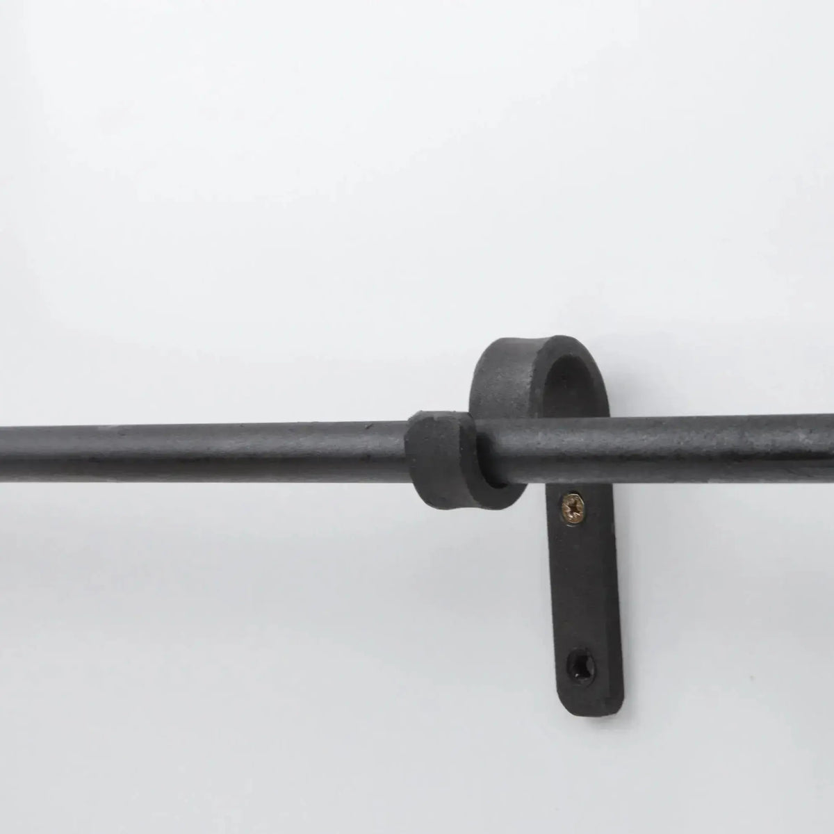 Wrought Iron Curtain Rod With Finials And Wall Supports, Wide Curtain Rods, DDP Express Shipping