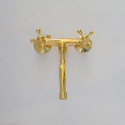 Antique Brass Kitchen Faucet – Wall Kitchen Faucet