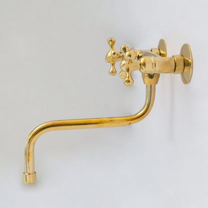 Antique Brass Kitchen Faucet – Wall Kitchen Faucet