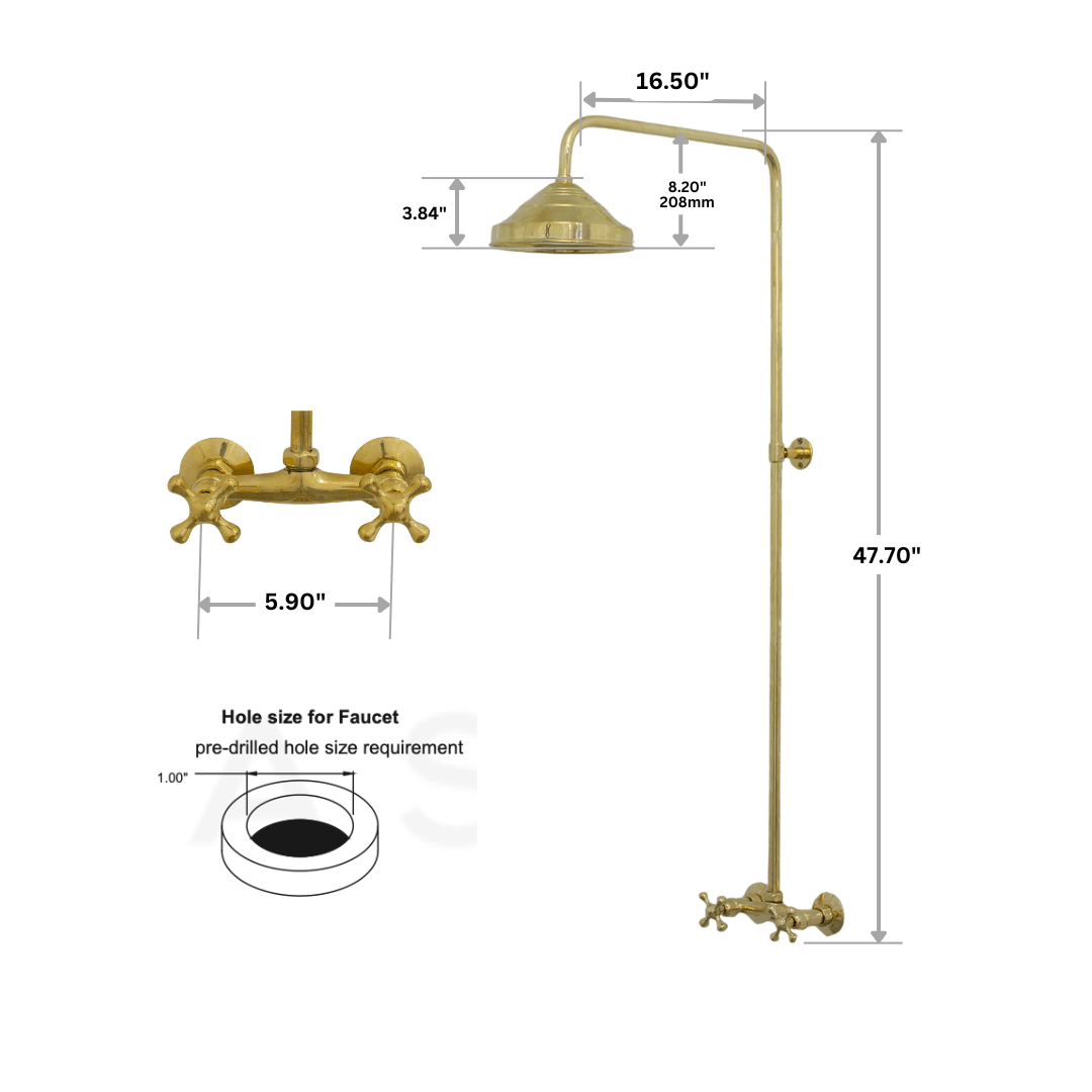 Antique Brass Shower Fixtures – Brass Shower System