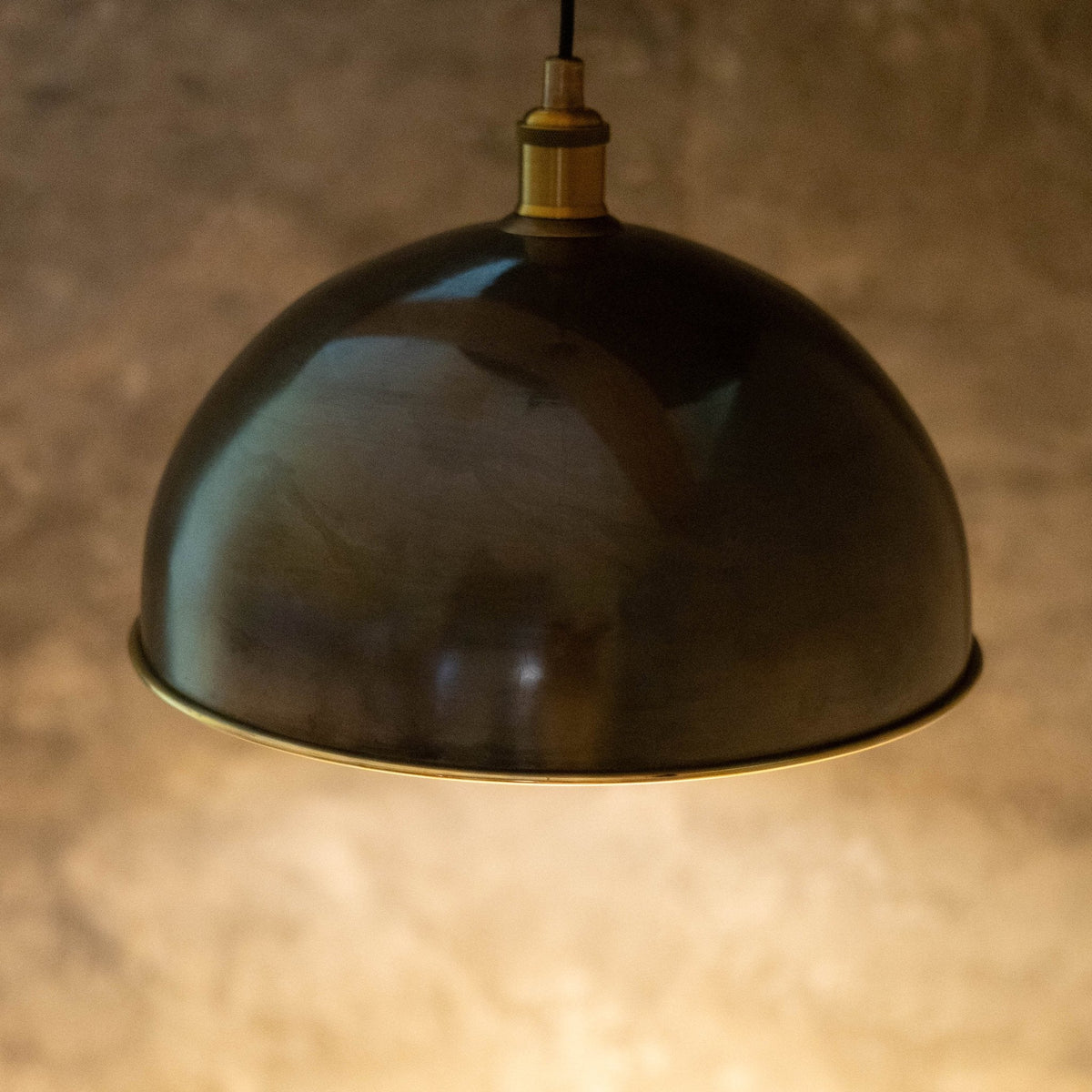 Antique Bronze Pendant Light, Bronze Dome Pendant, Antique Ceiling Lampshade