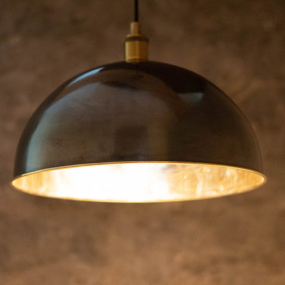 Antique Bronze Pendant Light, Bronze Dome Pendant, Antique Ceiling Lampshade