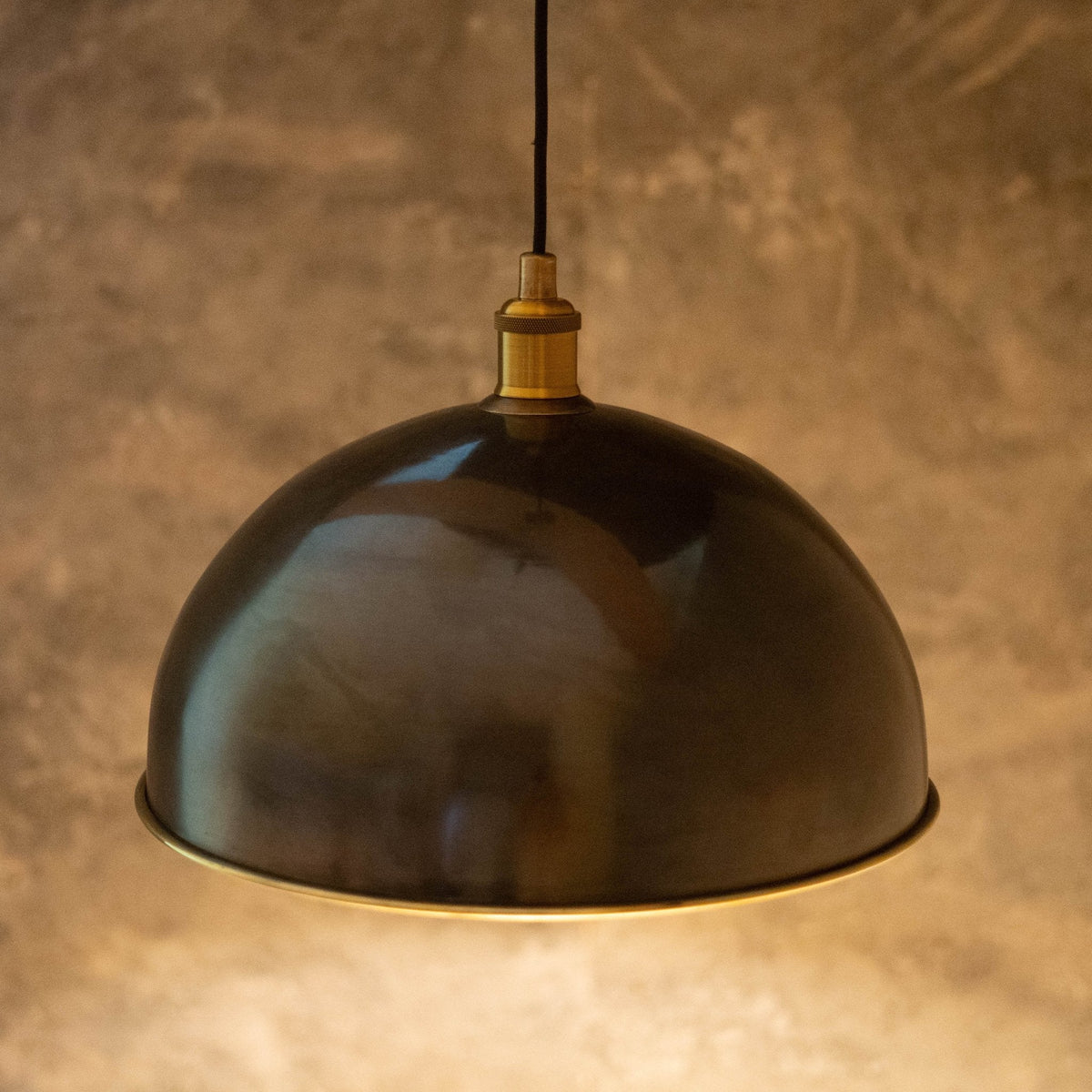 Antique Bronze Pendant Light, Bronze Dome Pendant, Antique Ceiling Lampshade