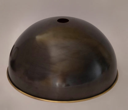 Antique Bronze Pendant Light, Bronze Dome Pendant, Antique Ceiling Lampshade