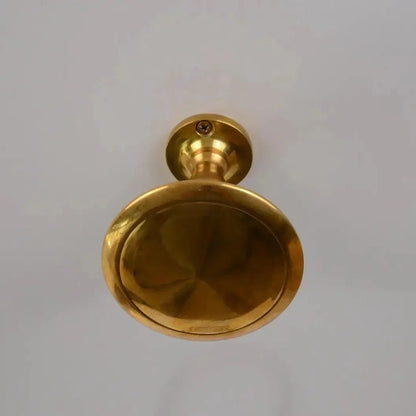 Brass Curtain Tieback, Round Vintage Drapery Holdback , DDP shipping