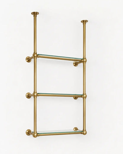Solid Brass Shelving With Ball Joints, 30" x 50" x 10"