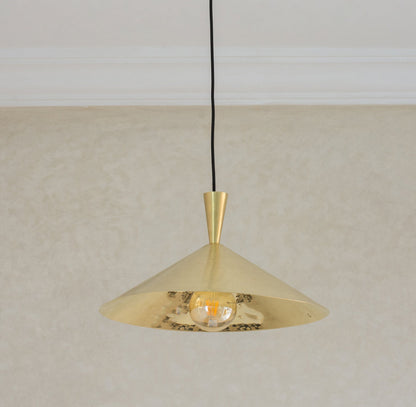 Brass Cone Pendant Light, Kitchen Island Ceiling Light Fixture, Modern Hanging Shade For Kitchen & Living Room, Cone Shade Light