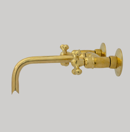 Brass Wall Mount Faucet – Antique Brass Bathroom Faucet