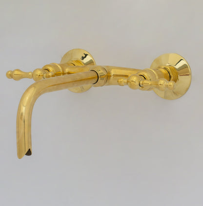Brass Wall Mount Faucet – Antique Brass Bathroom Faucet