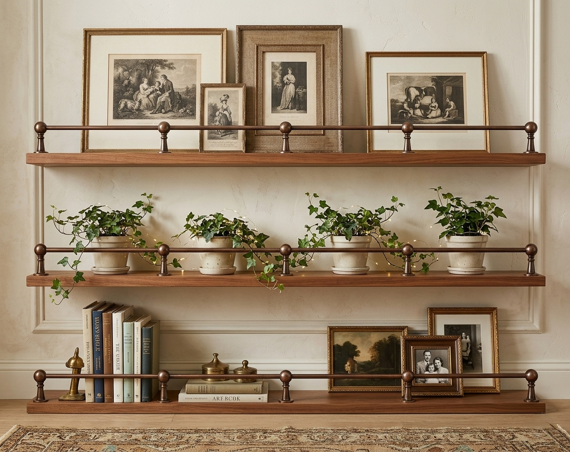 Noble Brass Dark Copper Gallery Rail