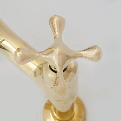 Bridgeford - Unlacquered Brass Kitchen Bridge Faucet
