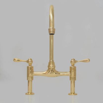 Bridgeford - Unlacquered Brass Kitchen Bridge Faucet