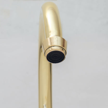 Bridgeford - Unlacquered Brass Kitchen Bridge Faucet