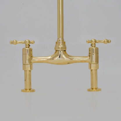 Bridgeford - Unlacquered Brass Kitchen Bridge Faucet