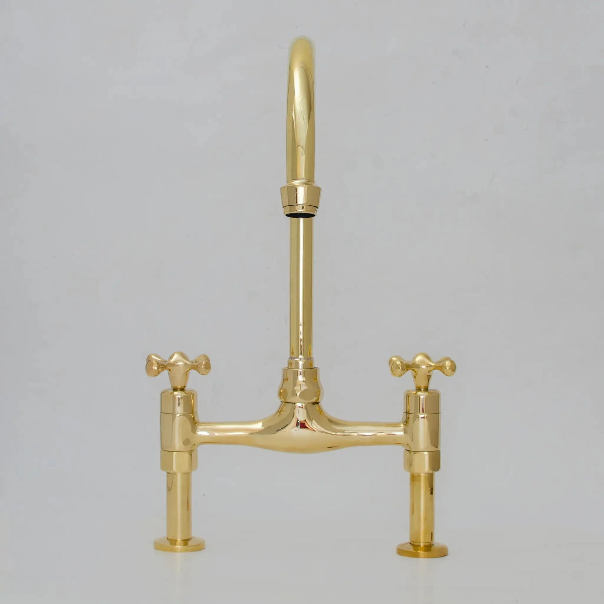 Bridgeford - Unlacquered Brass Kitchen Bridge Faucet