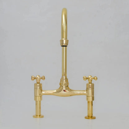 Bridgeford - Unlacquered Brass Kitchen Bridge Faucet