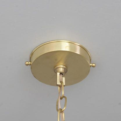 Brushed Brass Flared Dome Pendant Light - Hand-Finished Moroccan Brass Pendant