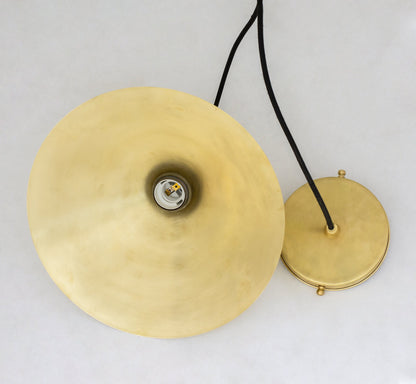 Brushed Brass Pendant Light Shade, Ceiling Mount Kitchen Island Lighting, Brass Hanging Lamp Dining Table